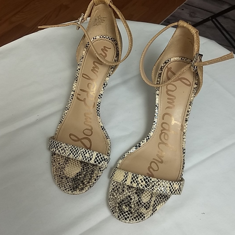 Sam Edelman Snakeskin Strappy Heels Sandals